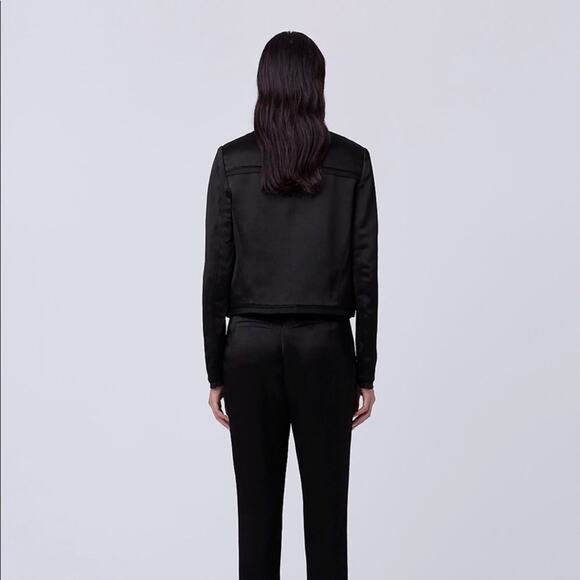 Diane Von Furstenberg Larra Satin Jacket Sz 4 - Picture 2 of 7
